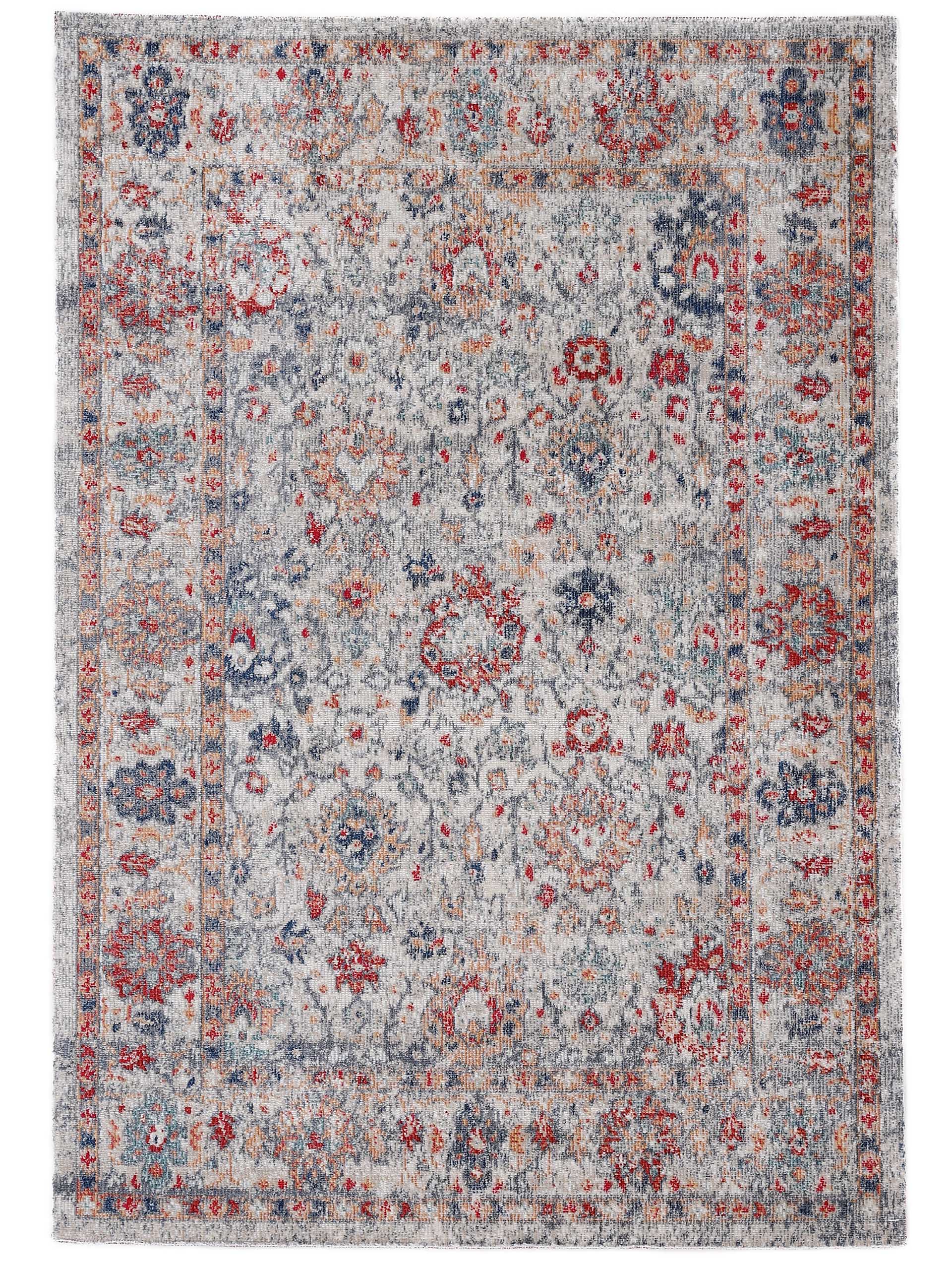 Flachgewebeteppich Flori Hellgrau