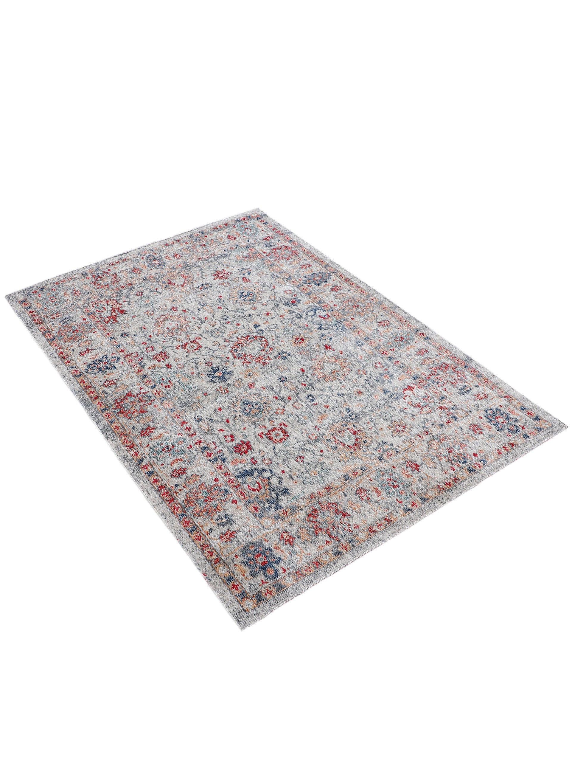 Flachgewebeteppich Flori Hellgrau