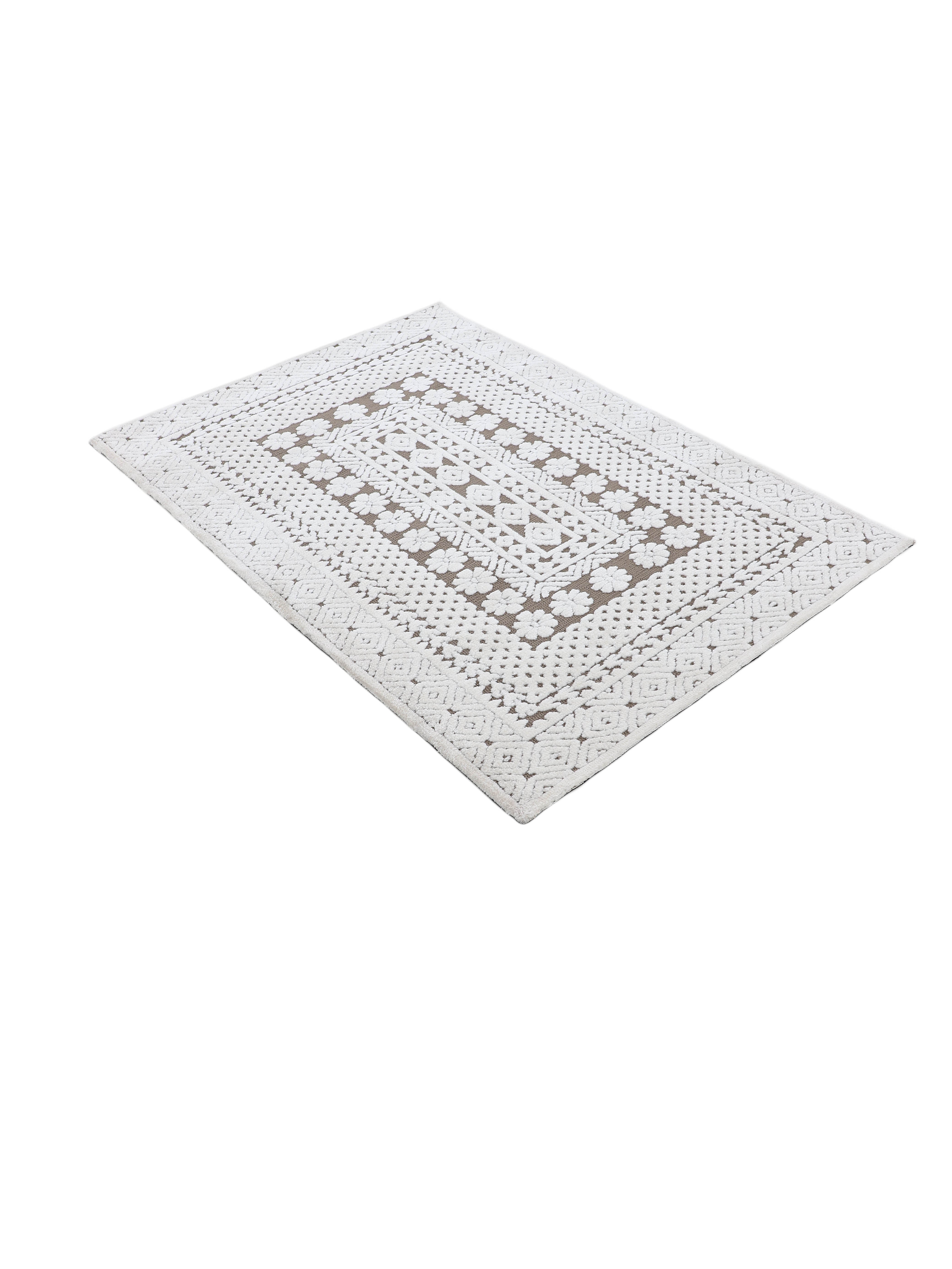 Teppich Holly Creme/Hellgrau