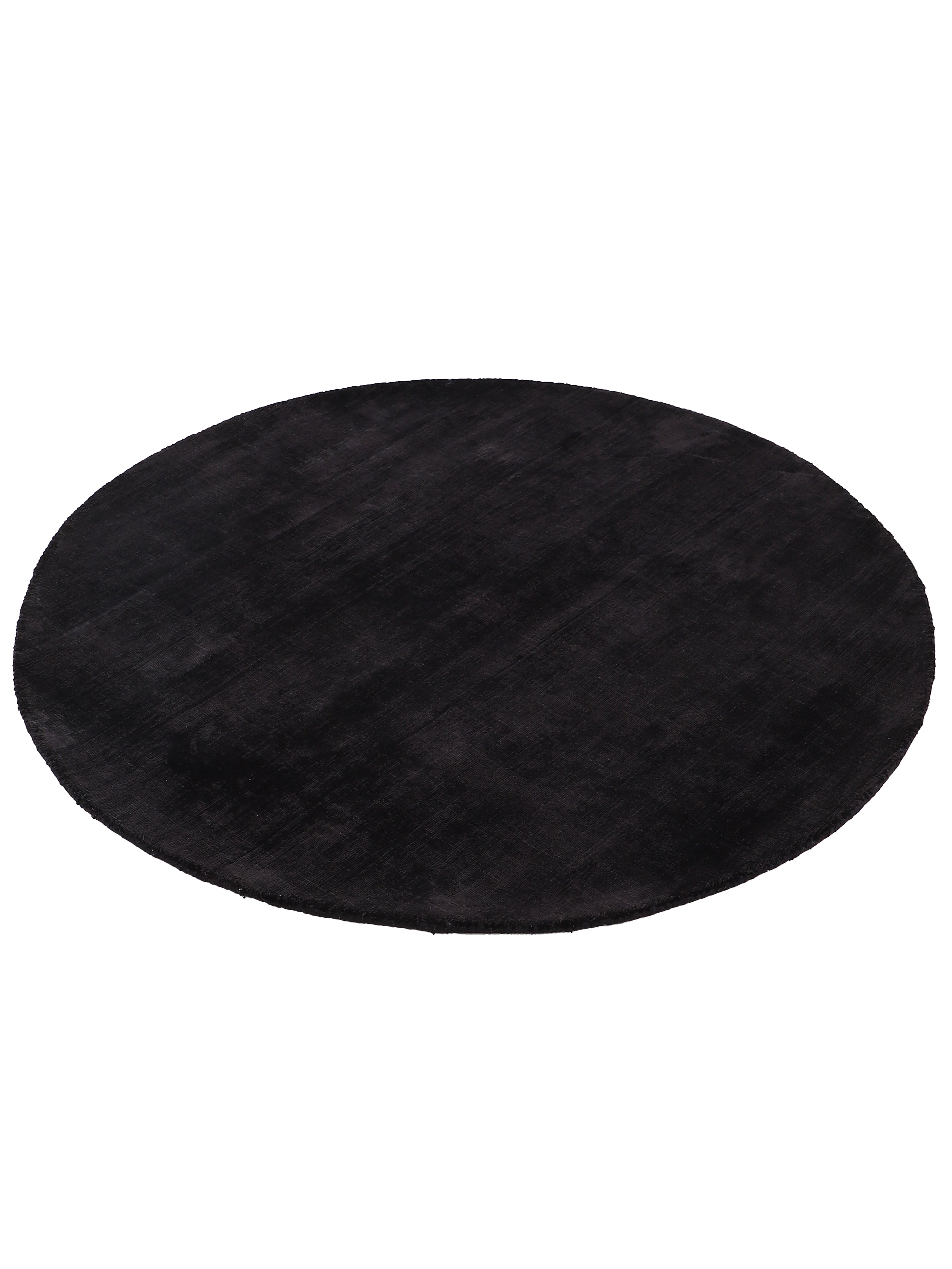 Viskoseteppich Rund Ava Schwarz in schwarz aus viskose