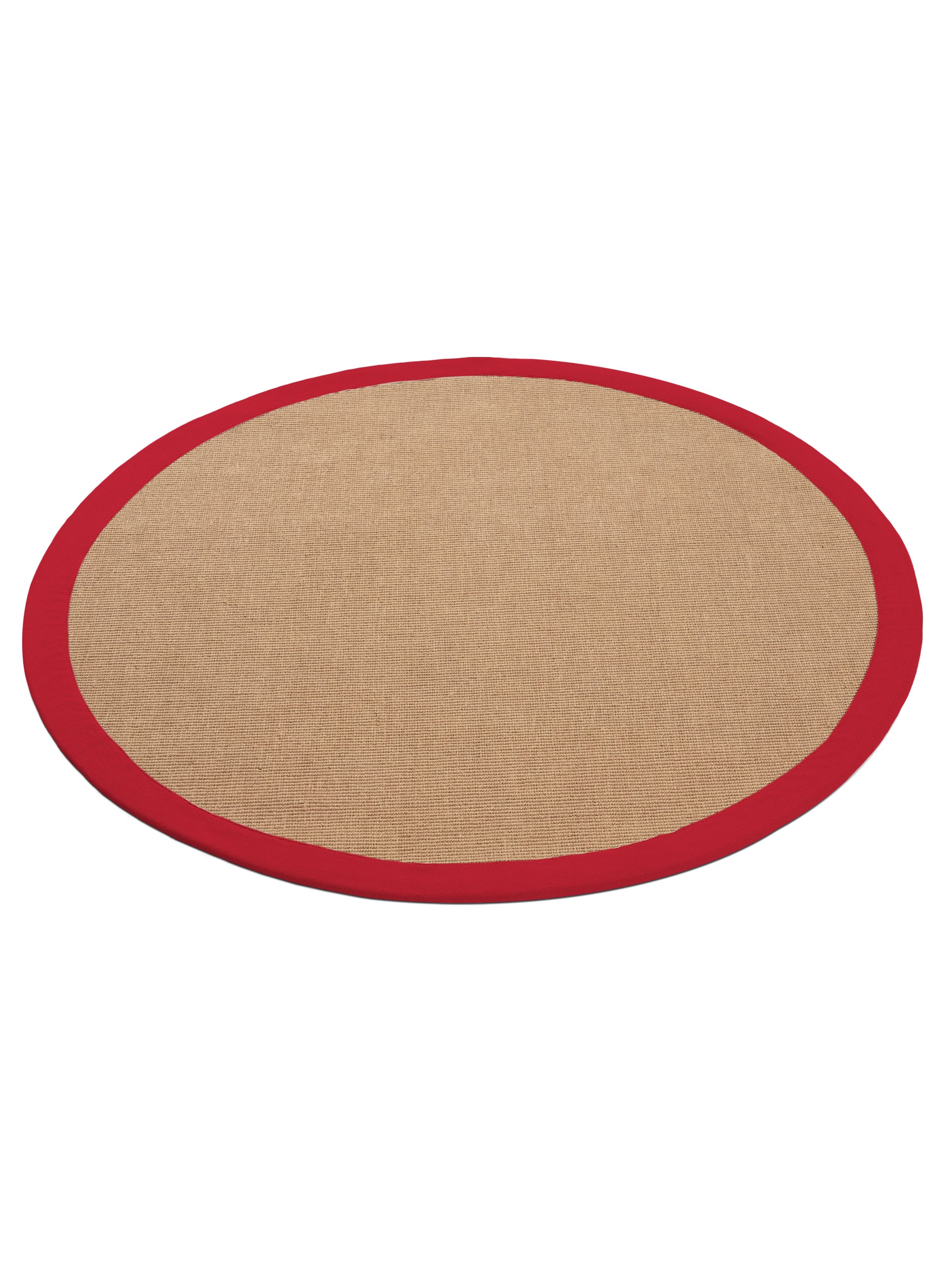 Sisalteppich Rund Rot aus Sisal/Jute