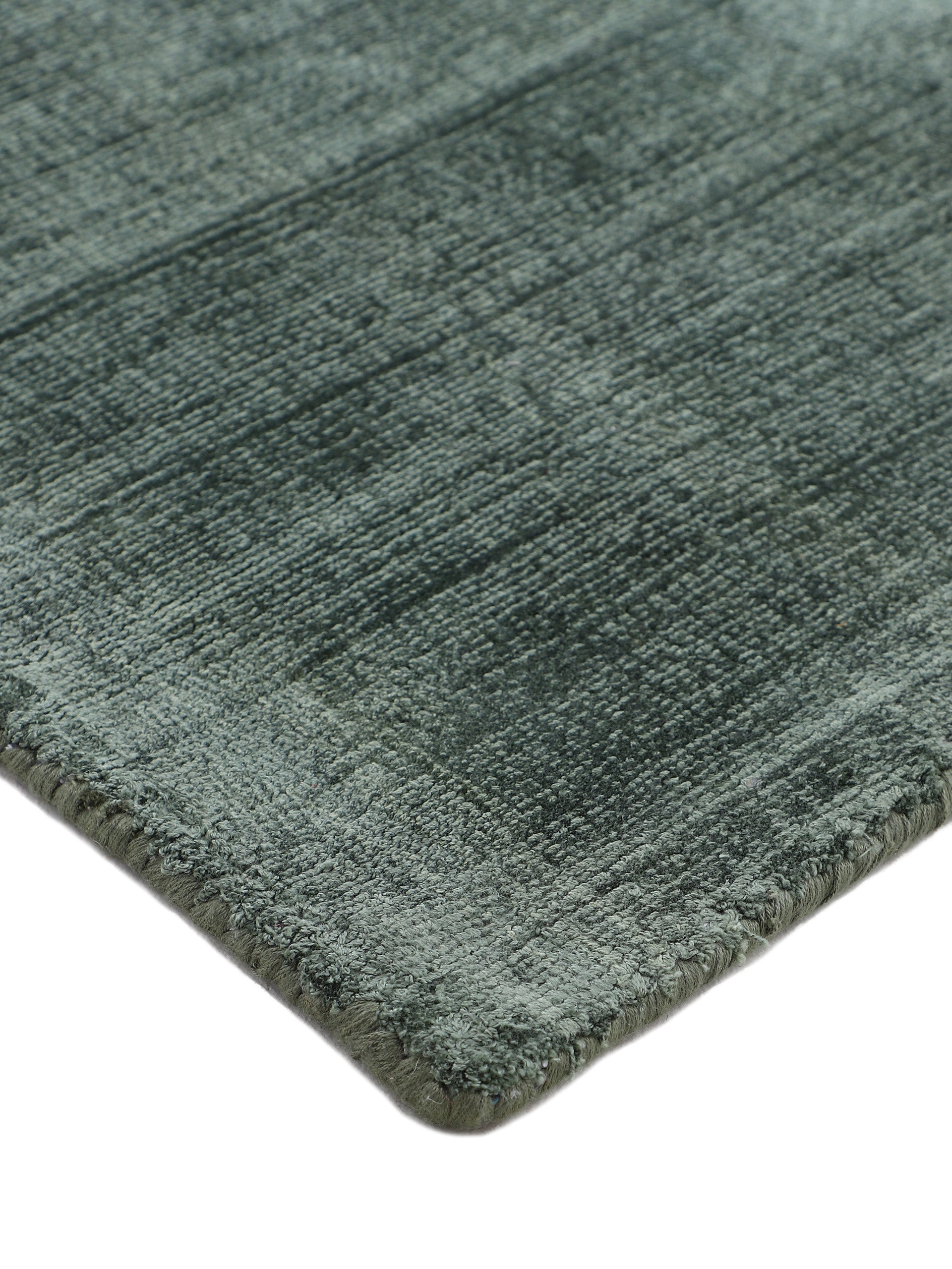 Viskoseteppich Ava Läufer Dunkelgrün in dunkelgrün aus viskose