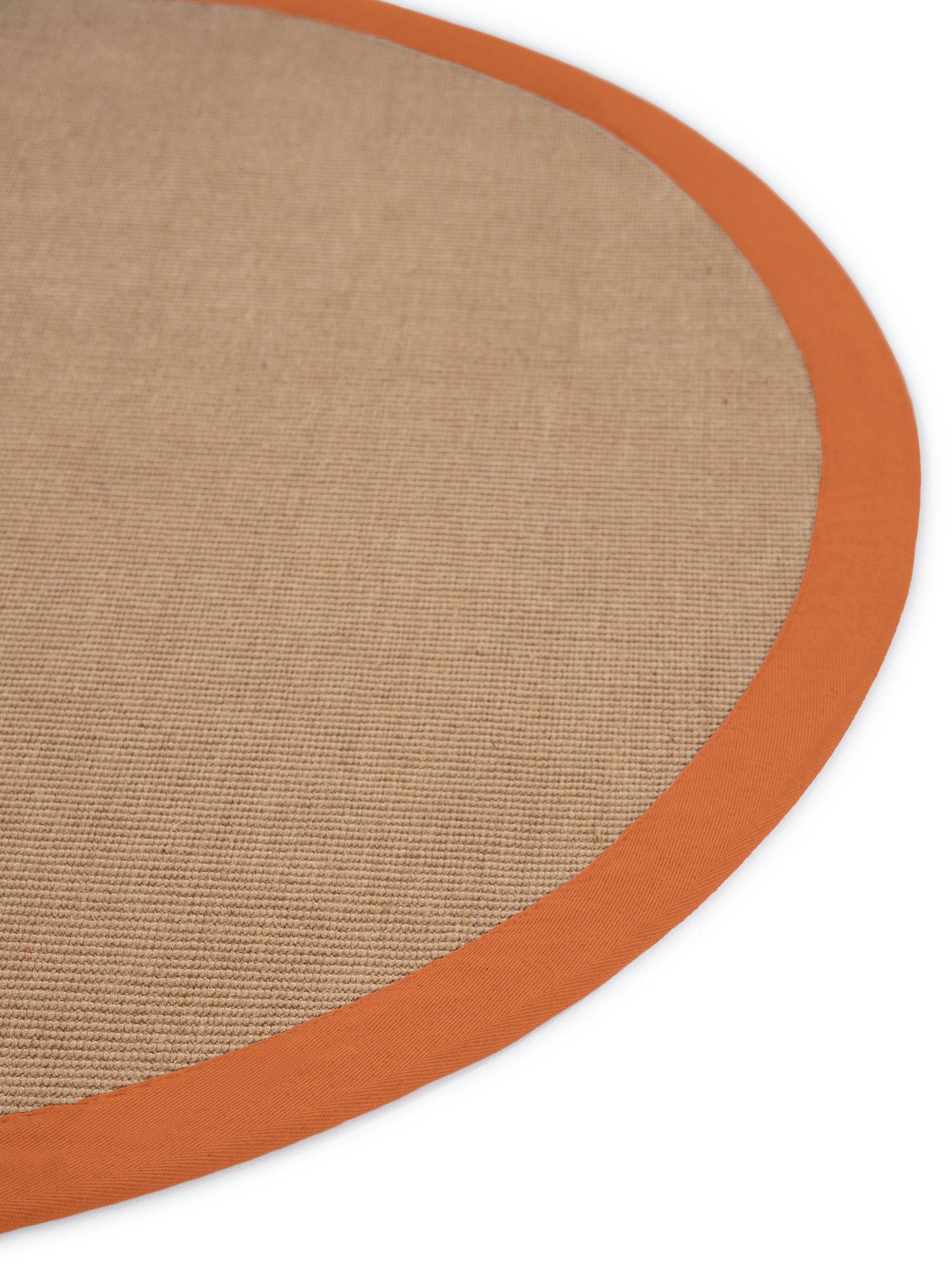 Sisalteppich Rund Orange aus Sisal/Jute