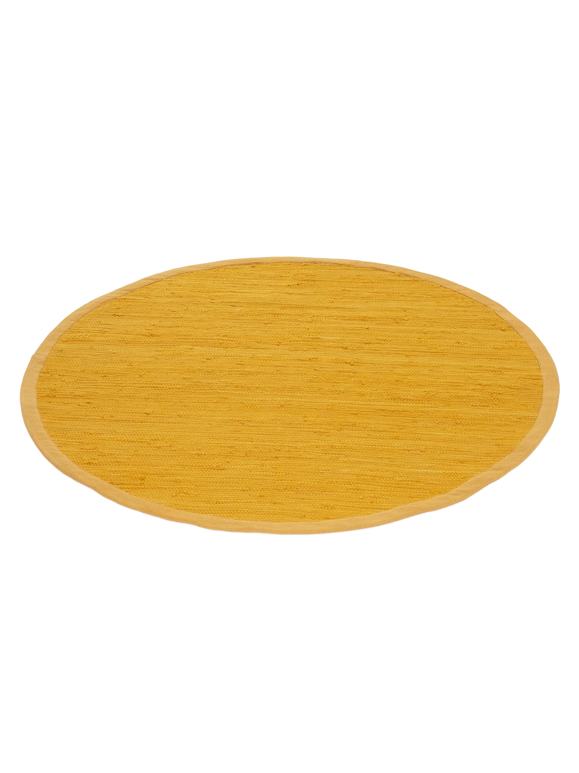 Kelim Chindi Uni Rund in gelb