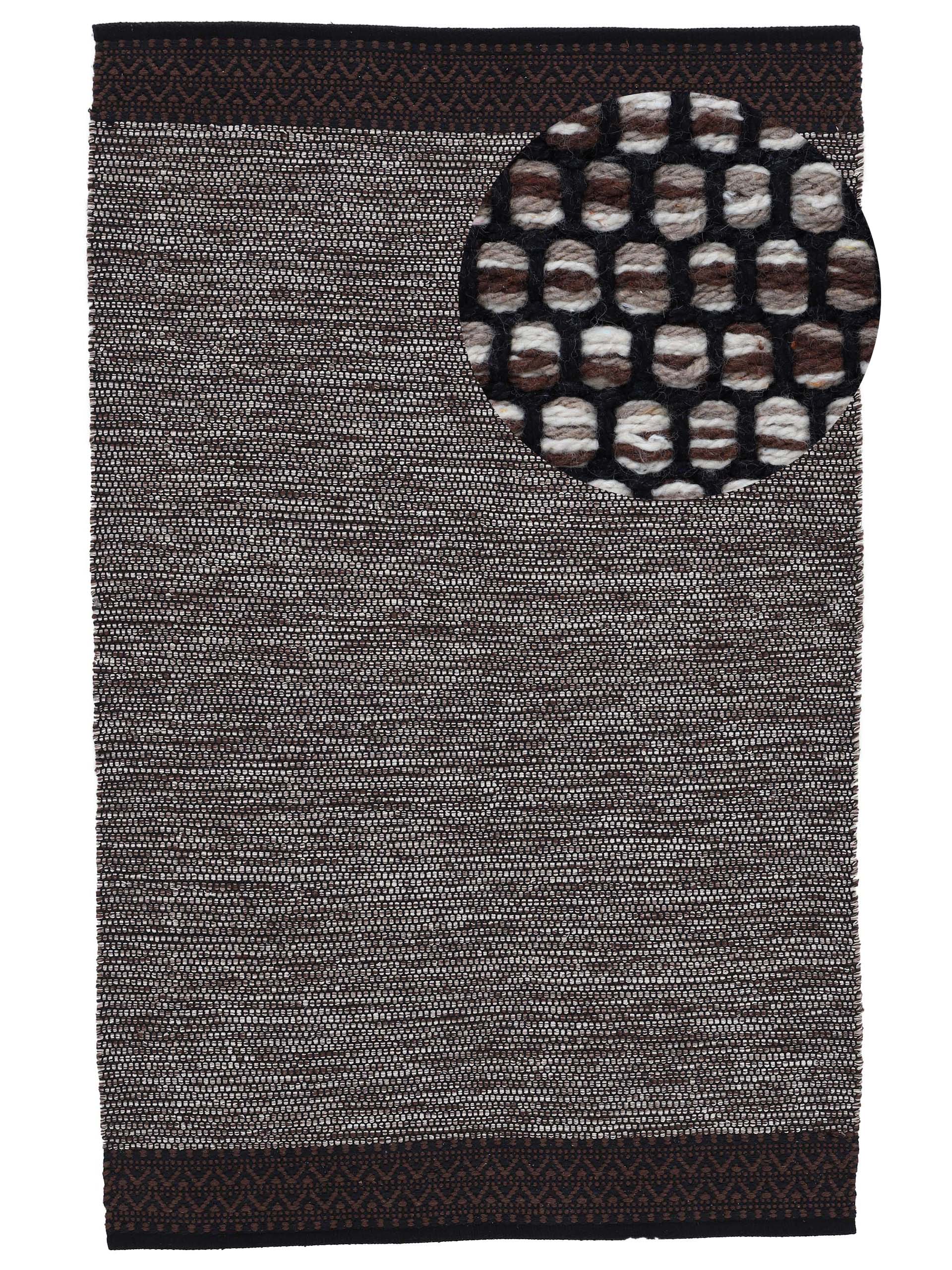 Flachgewebeteppich Kelim Mia Braun in braun aus baumwolle