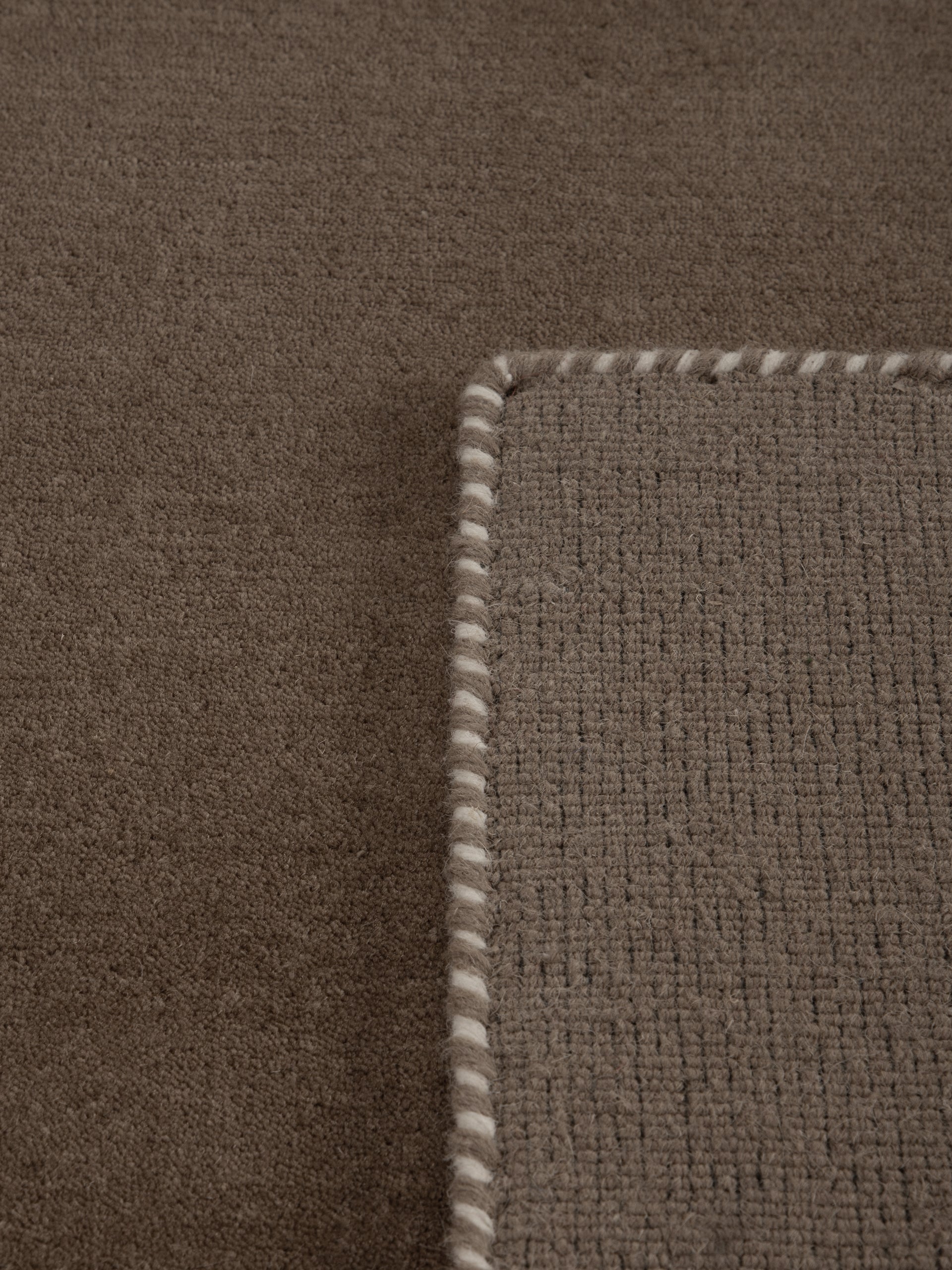 Wollteppich Gabbeh Lola Läufer Taupe aus Wolle