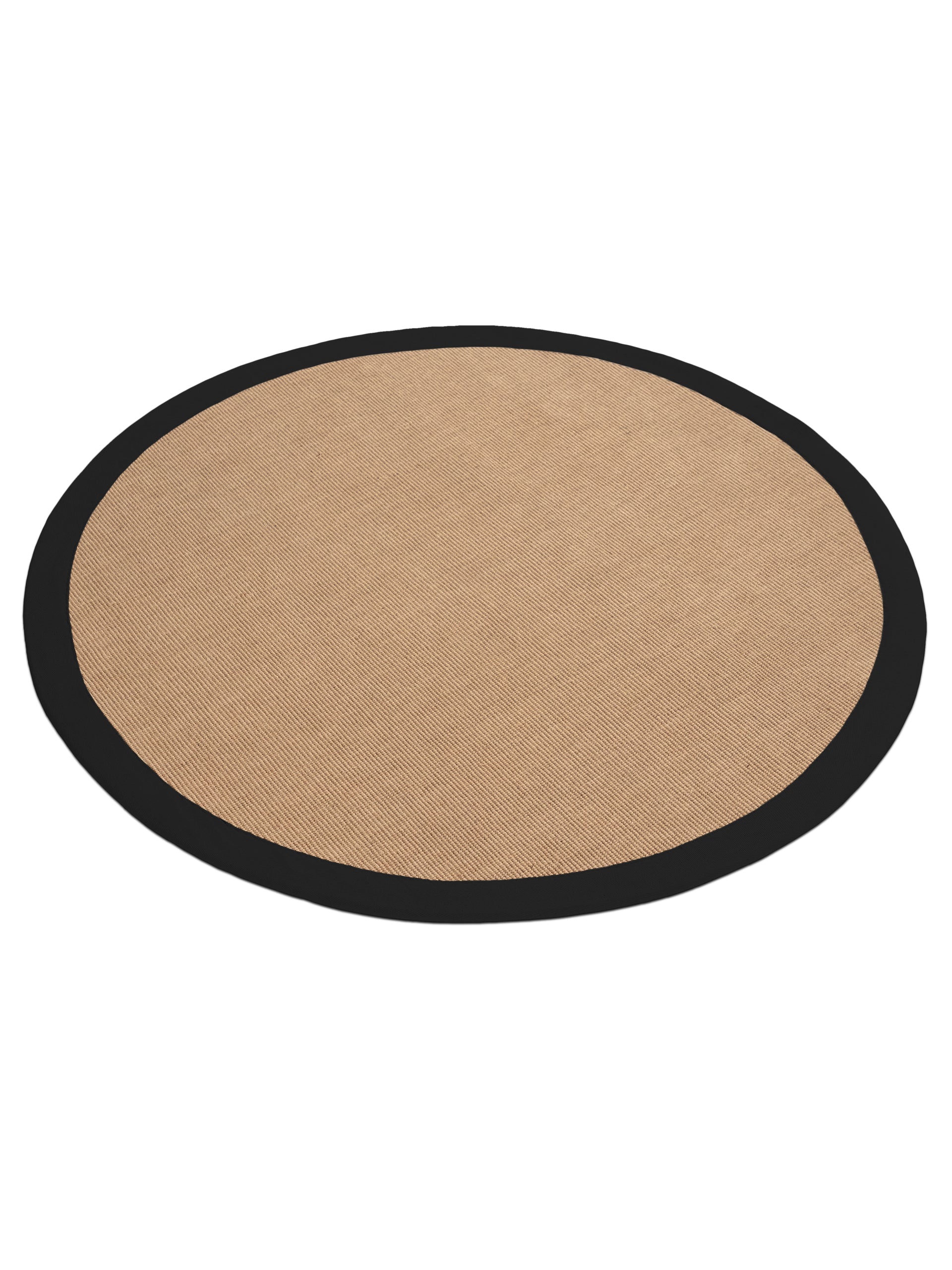 Sisalteppich Rund Schwarz aus Sisal/Jute