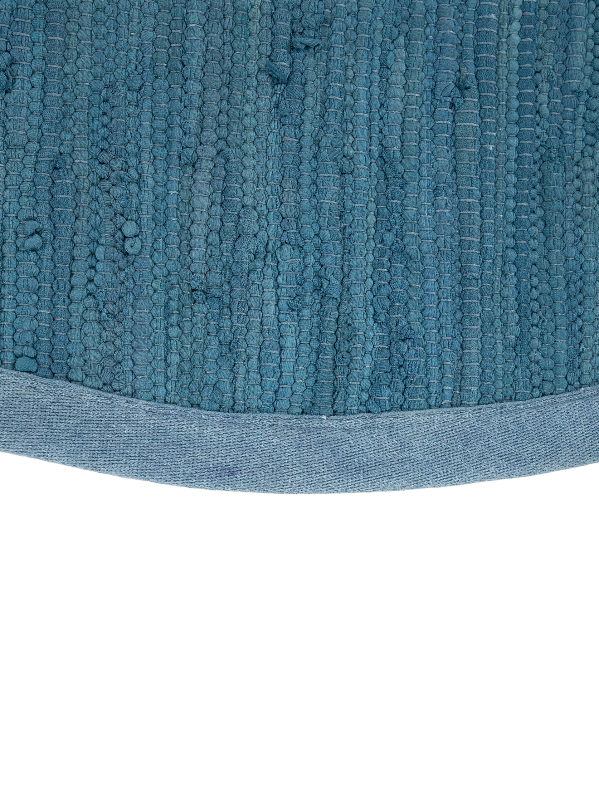 Kelim Chindi Uni Rund in blau