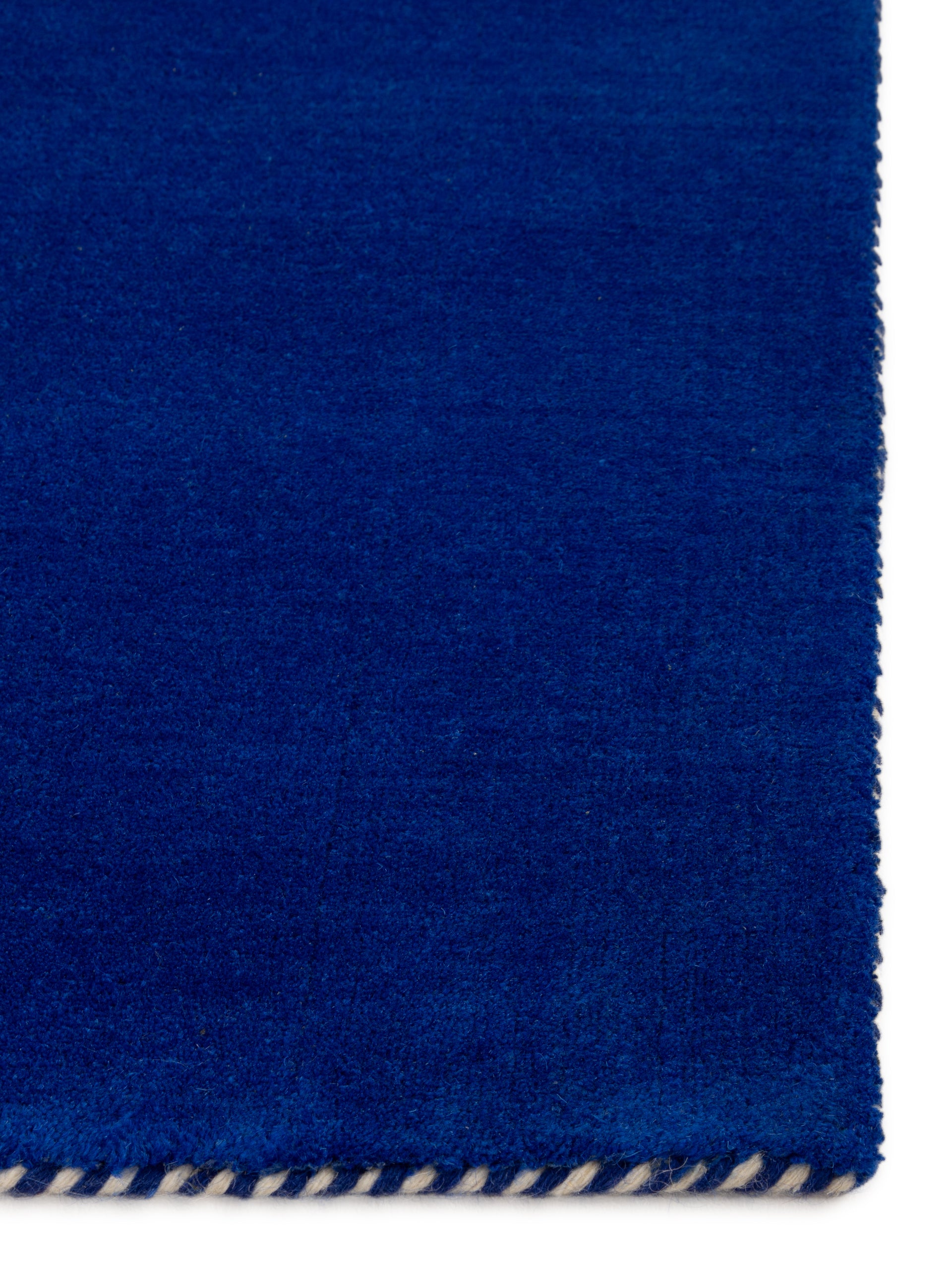 Wollteppich Gabbeh Lola Läufer Blau aus Wolle