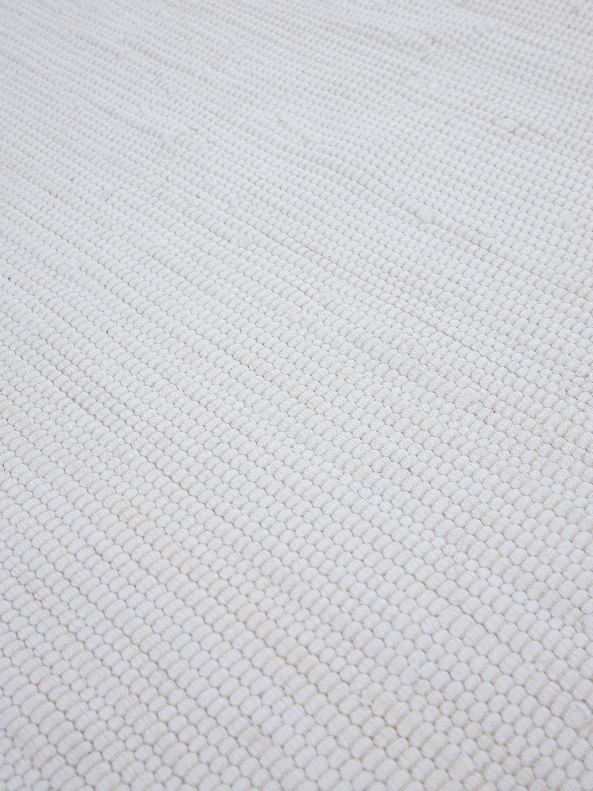 Kelim Chindi Uni Rund in weiß