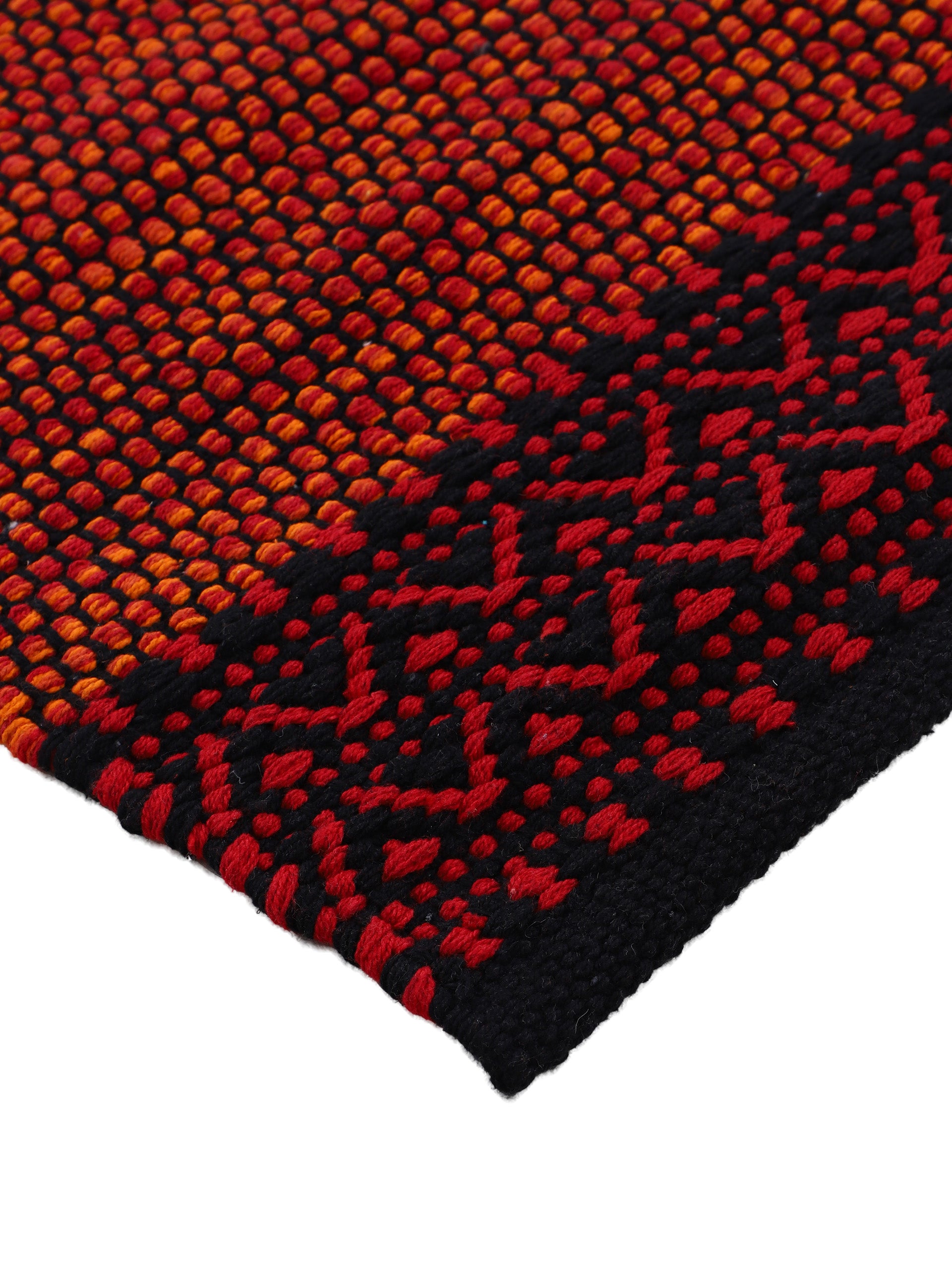 Flachgewebeteppich Kelim Mia Läufer Rot in rot aus baumwolle