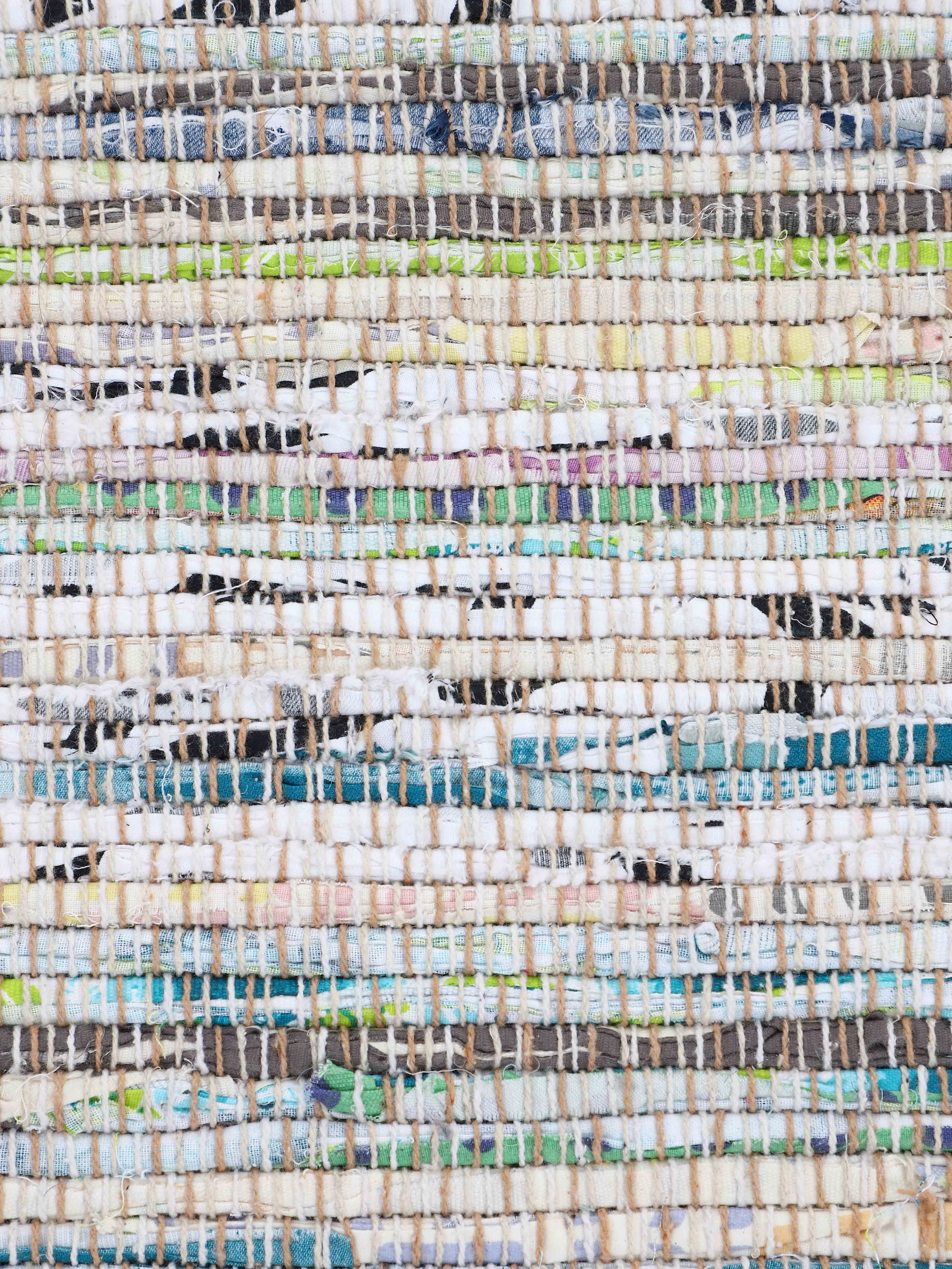 Kelim Chindi Läufer Beige in beige