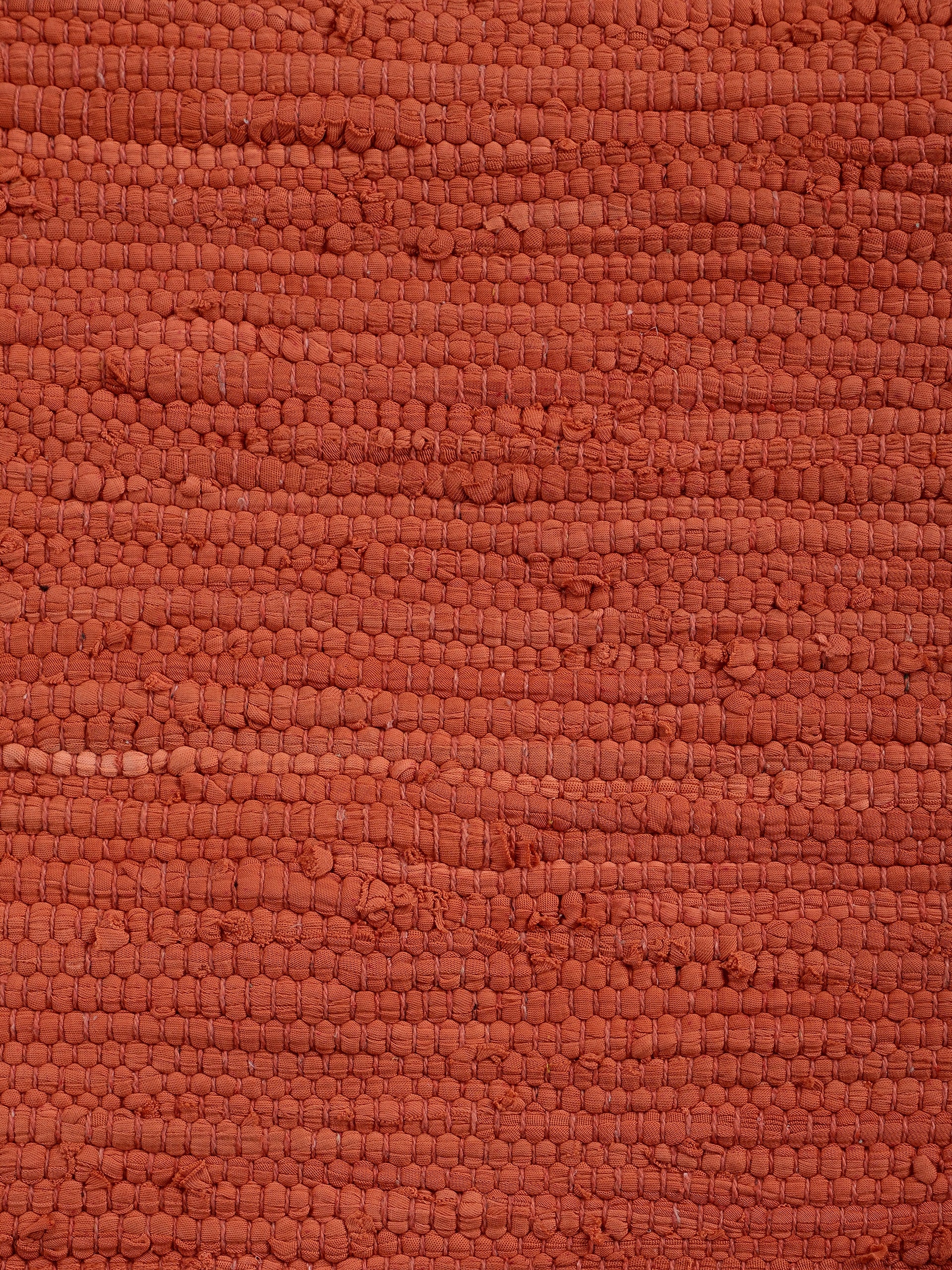 Kelim Chindi Uni Läufer Orange in orange aus baumwolle