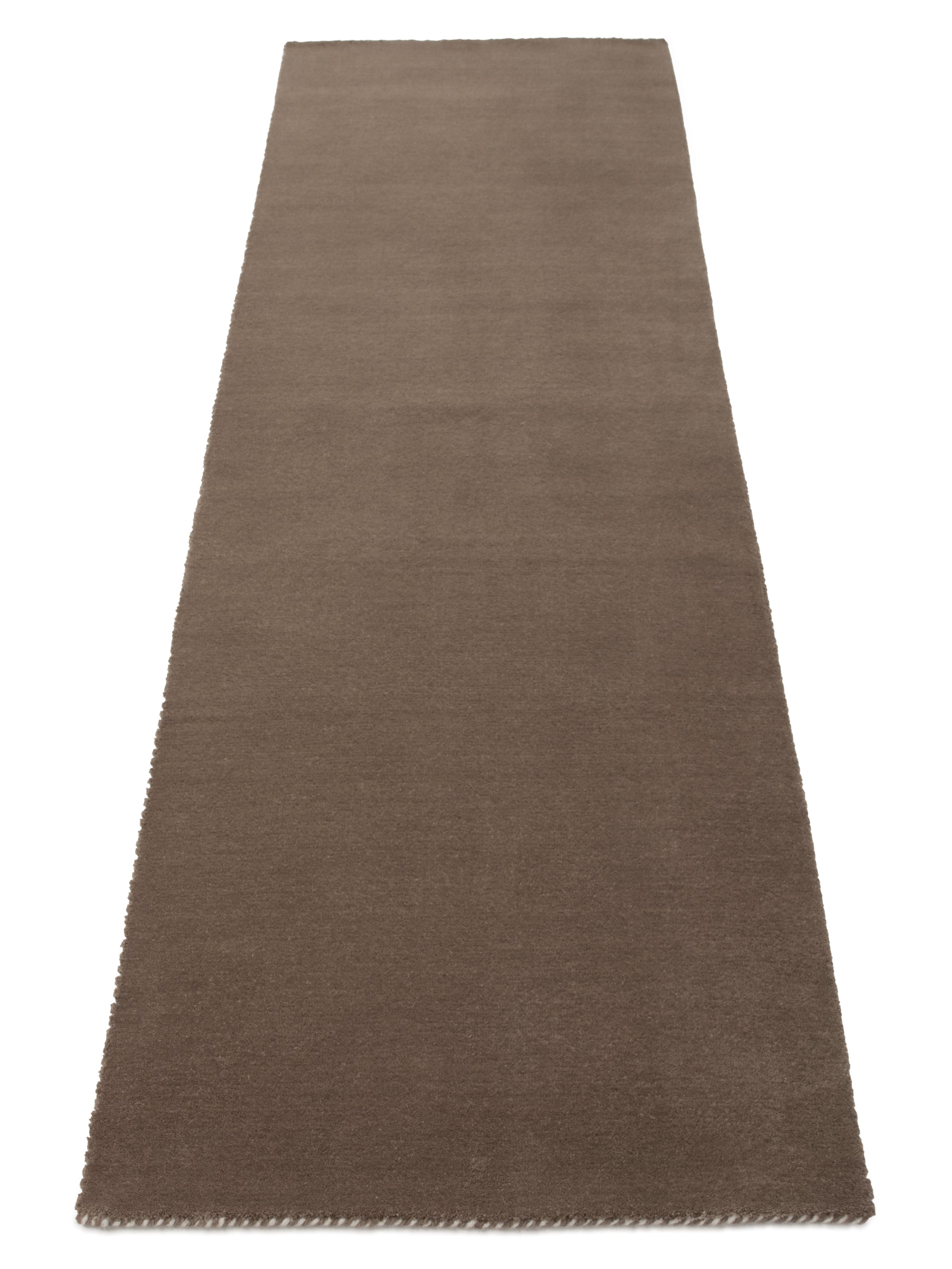 Wollteppich Gabbeh Lola Läufer Taupe aus Wolle