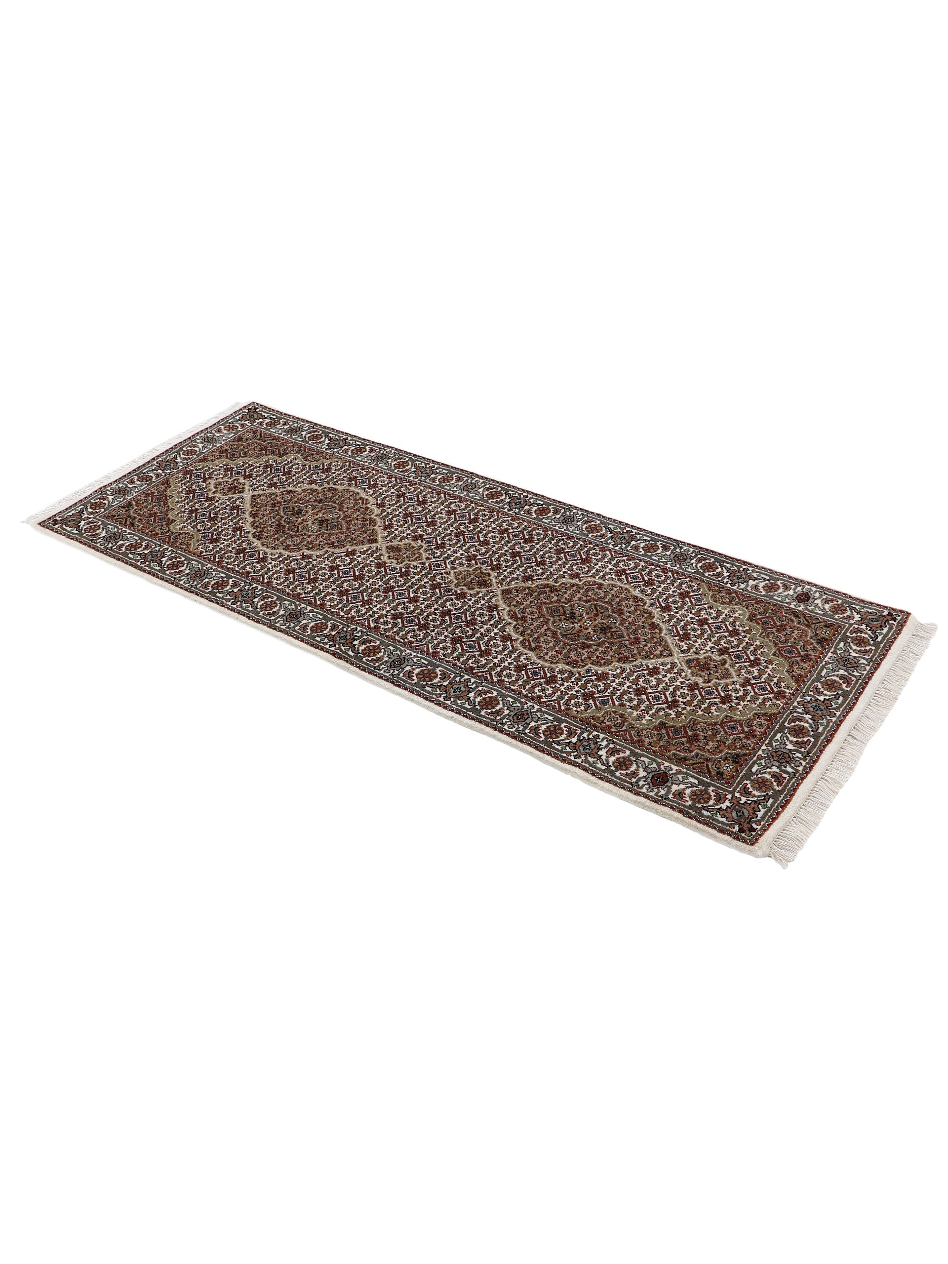 Tabriz Mahi Läufer Teppich