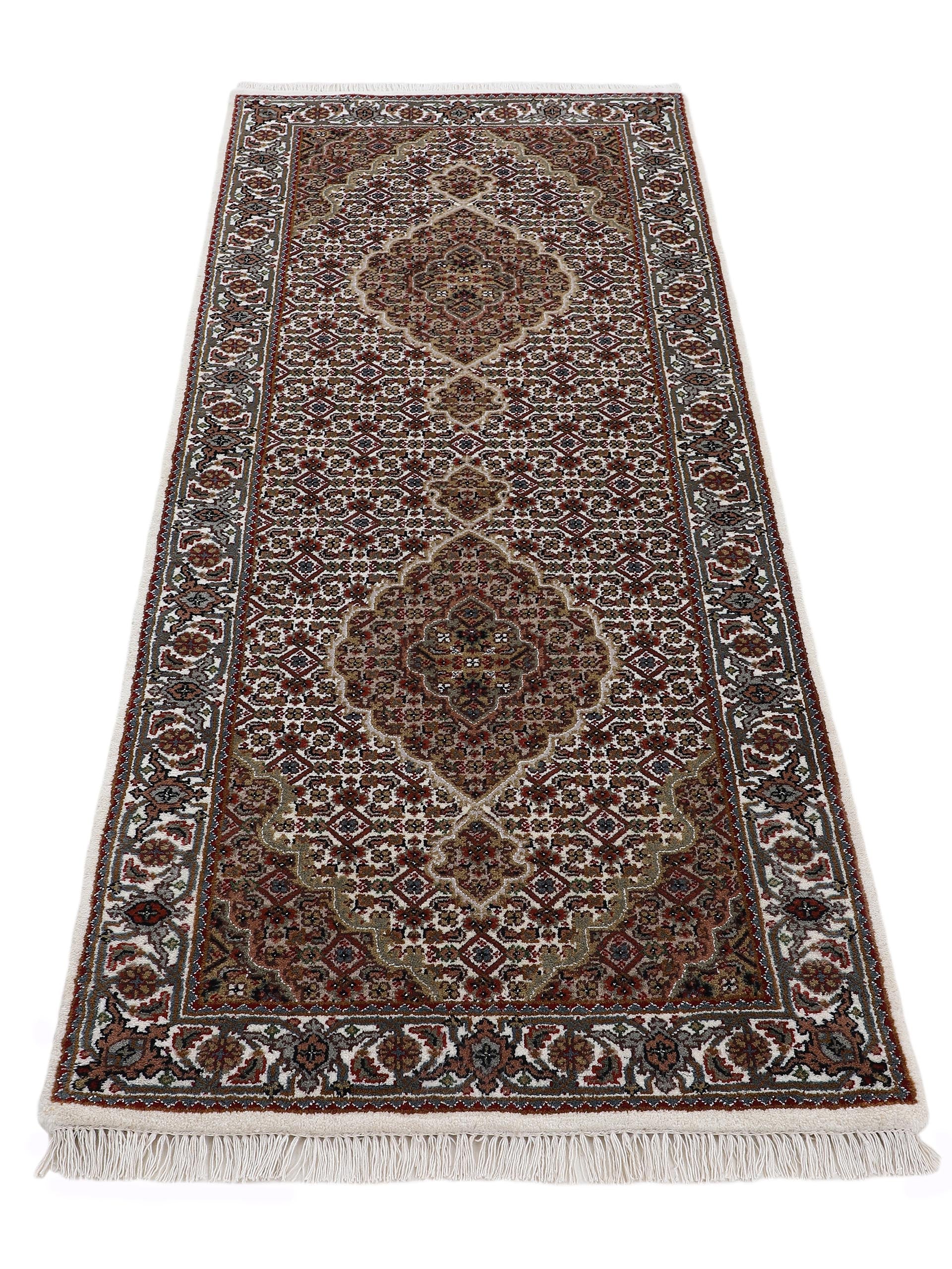 Tabriz Mahi Läufer Teppich