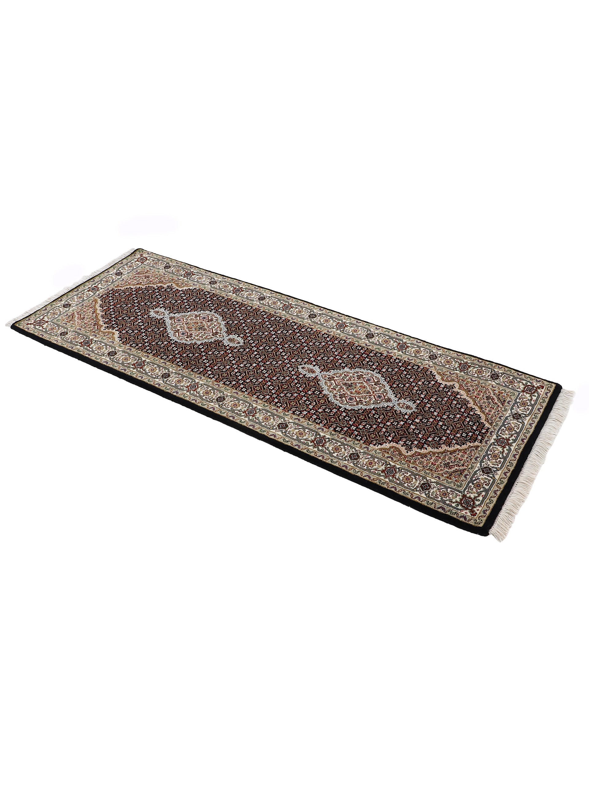Tabriz Mahi Läufer Teppich
