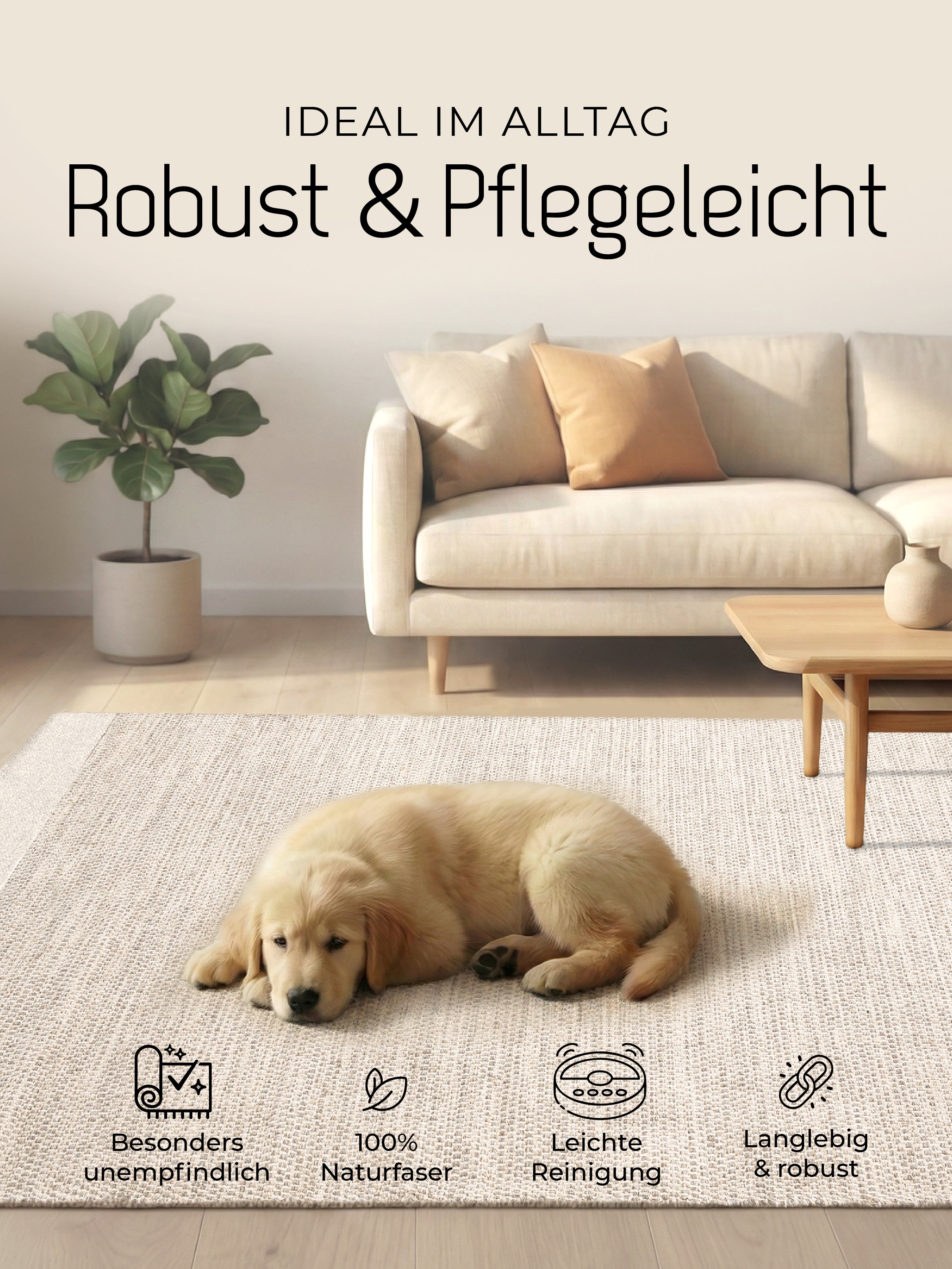 Wollteppich Lui Weiß