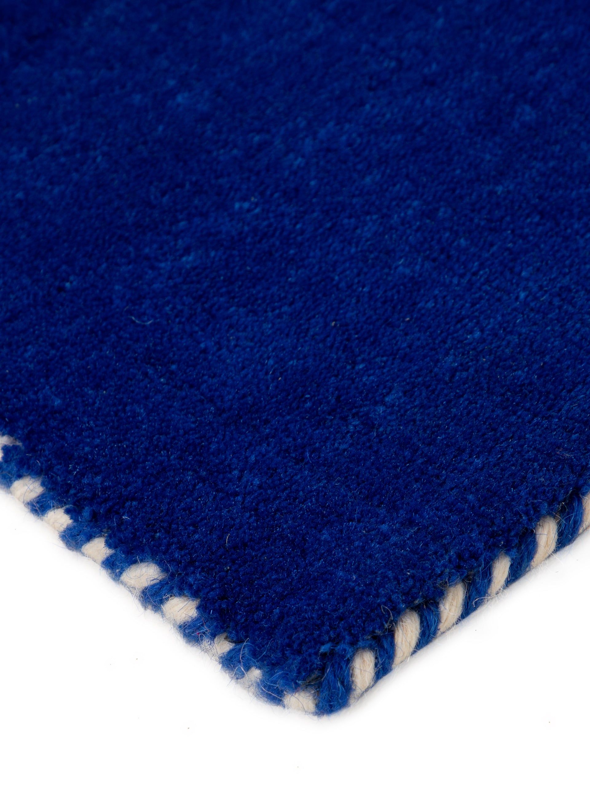 Wollteppich Gabbeh Lola Läufer Blau aus Wolle