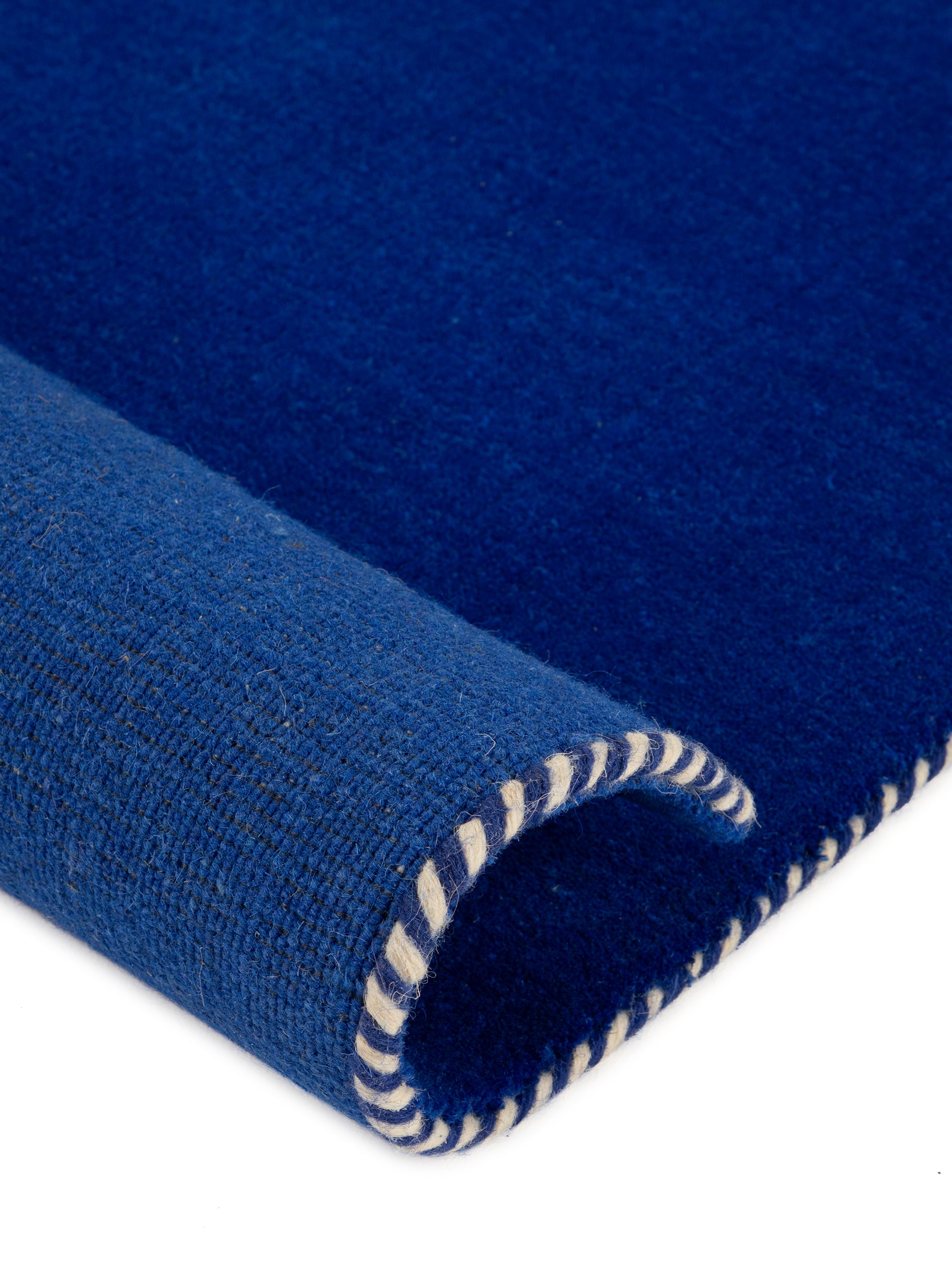 Wollteppich Gabbeh Lola Läufer Blau aus Wolle