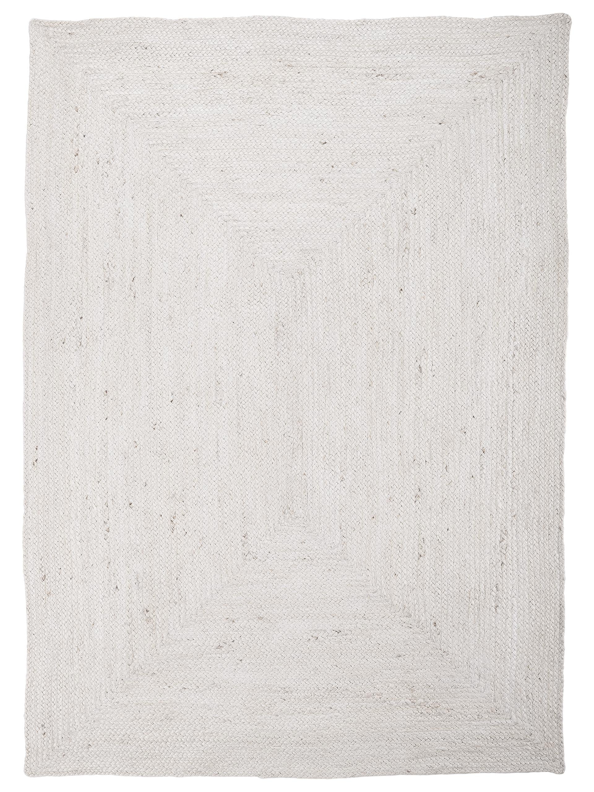 Juteteppich Nele Weiß in weiß aus sisal/jute