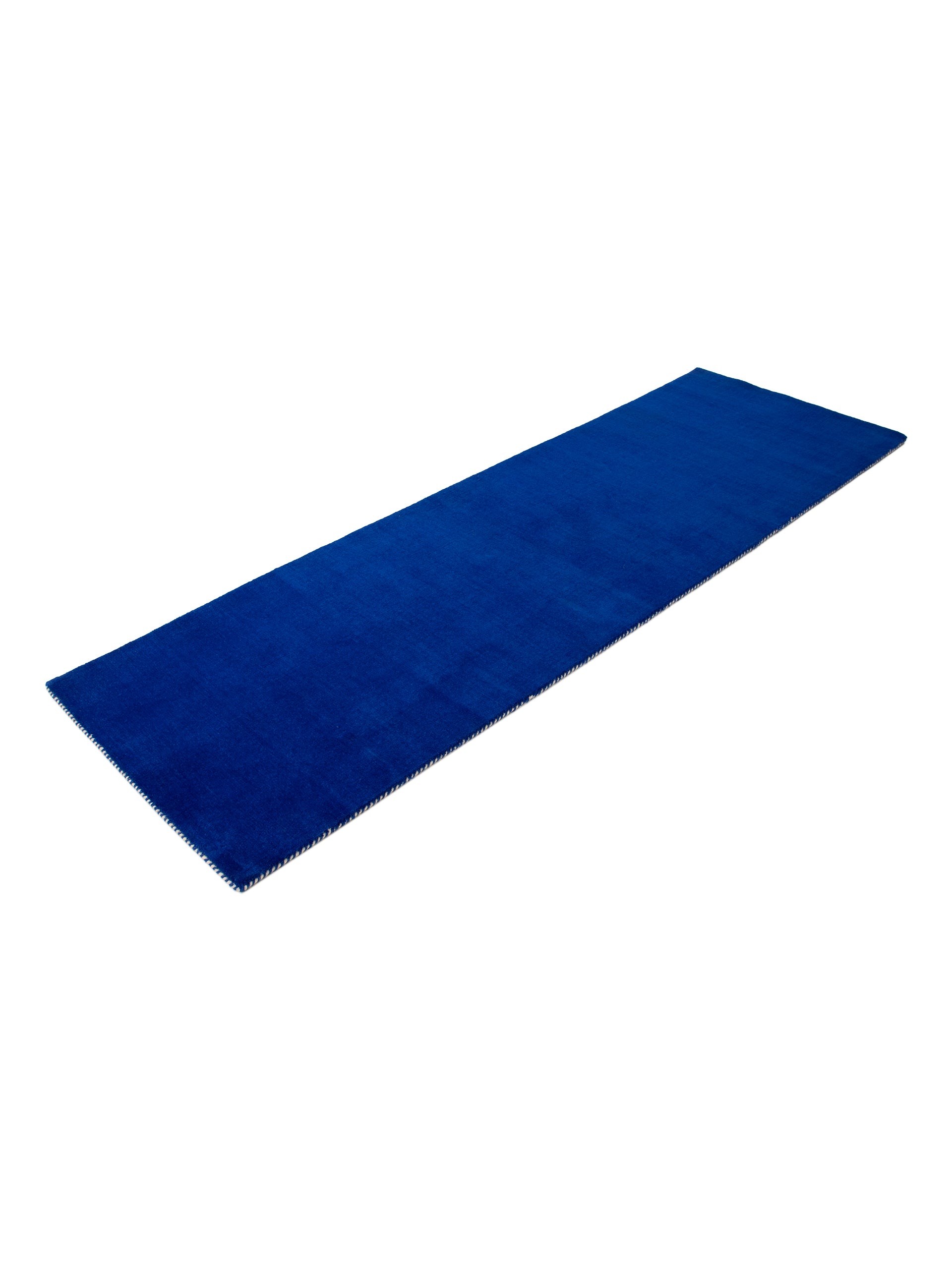 Wollteppich Gabbeh Lola Läufer Blau aus Wolle