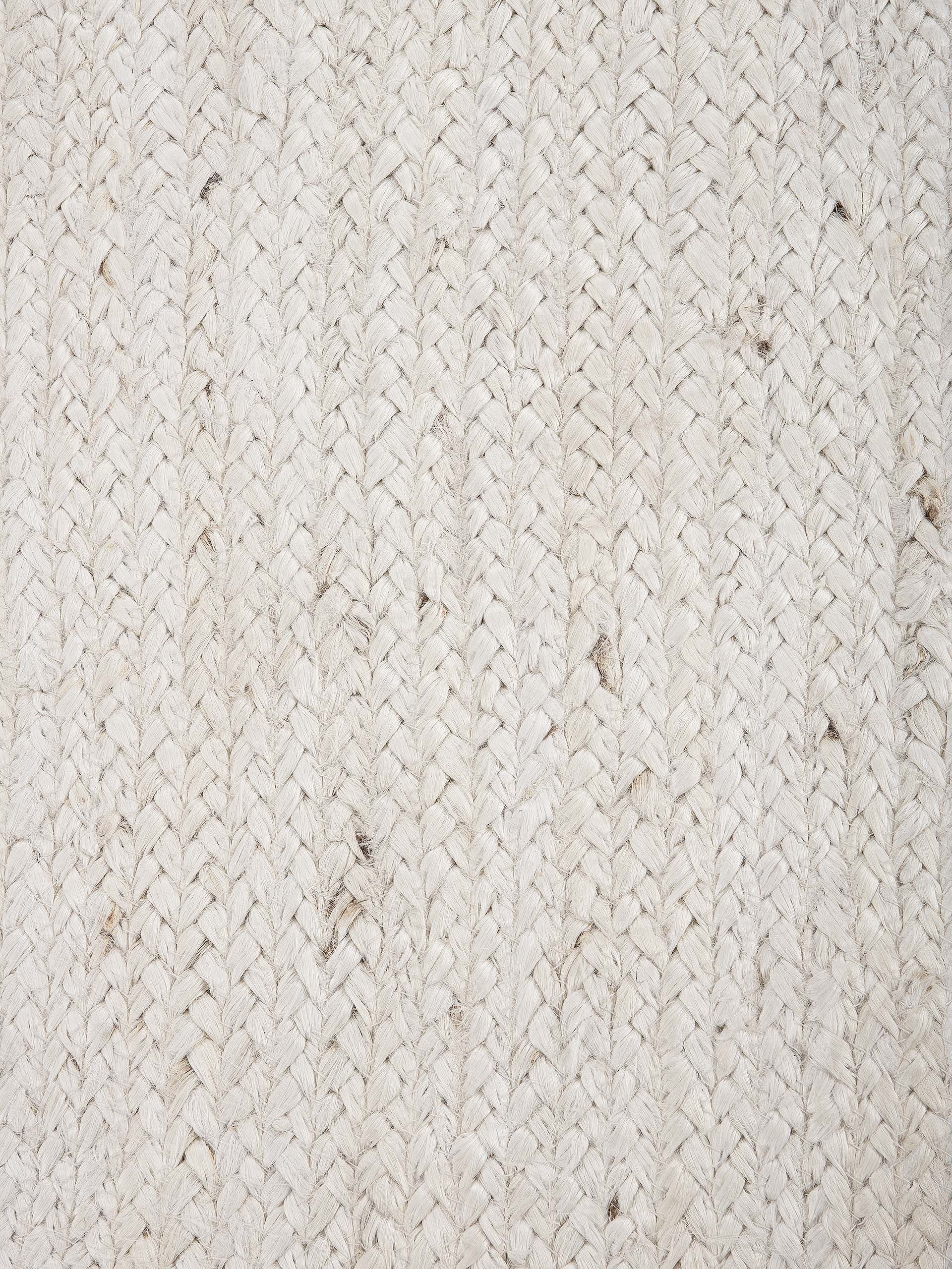 Juteteppich Nele Weiß in weiß aus sisal/jute