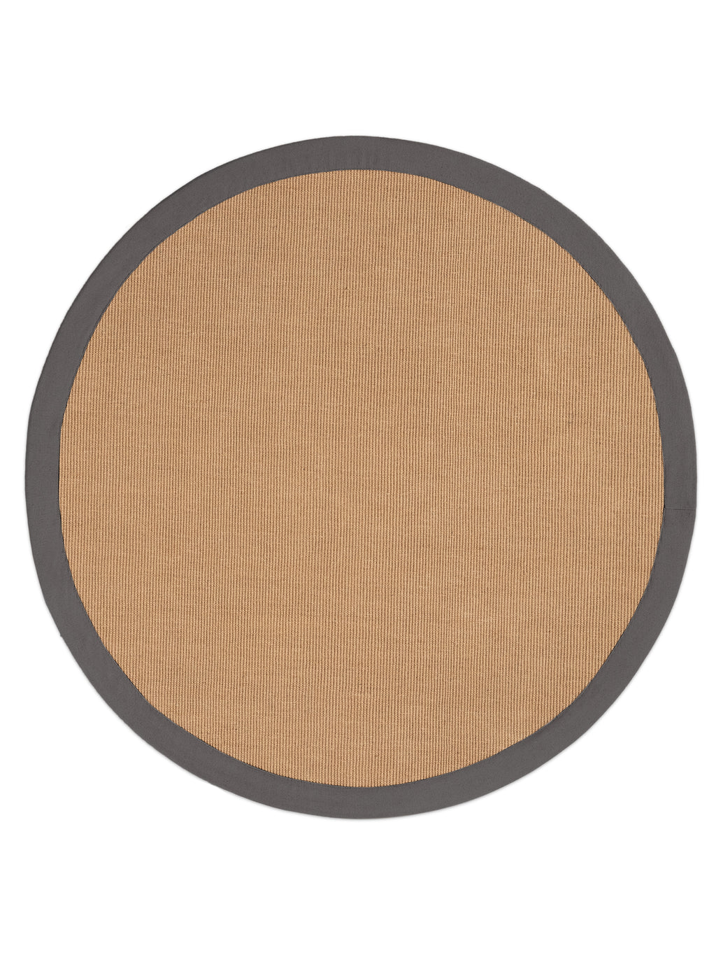 Sisalteppich Rund Grau - Handgewebt & aus Sisal/Jute