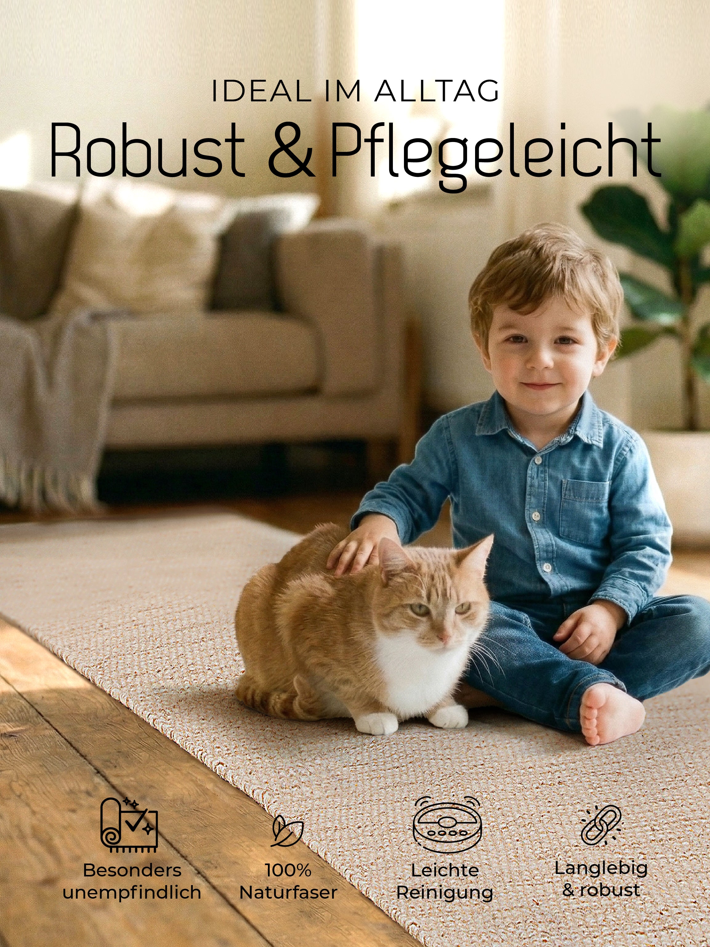 Wollteppich Lui Läufer Grau