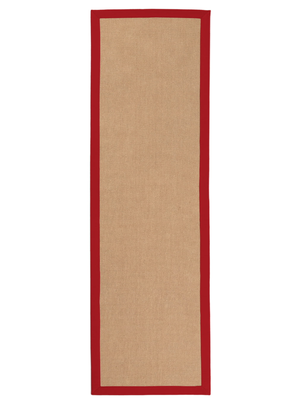 Sisalteppich Läufer Rot - Handgewebt & aus Sisal/Jute