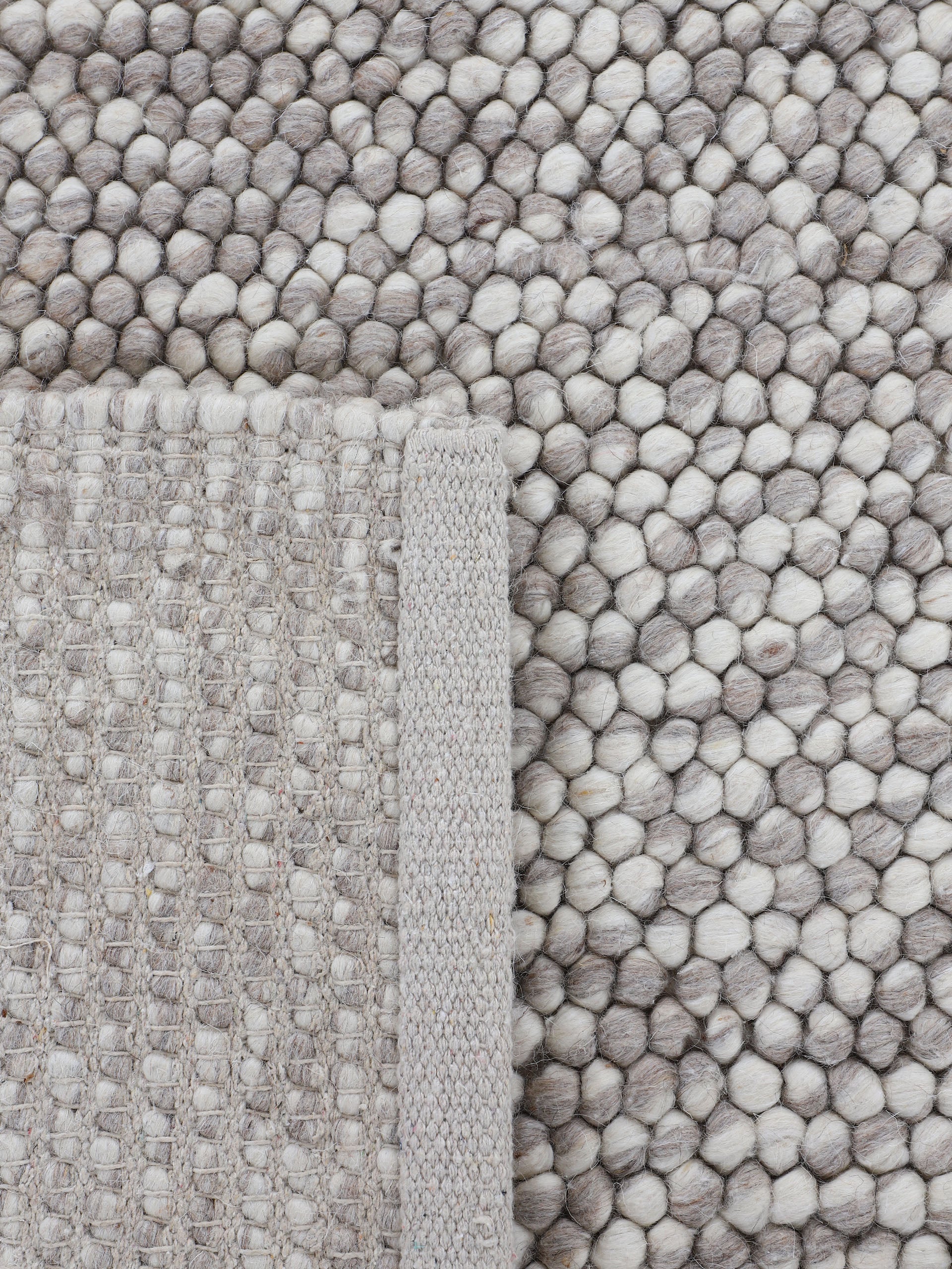 Wollteppich Calo Beige in beige aus wolle