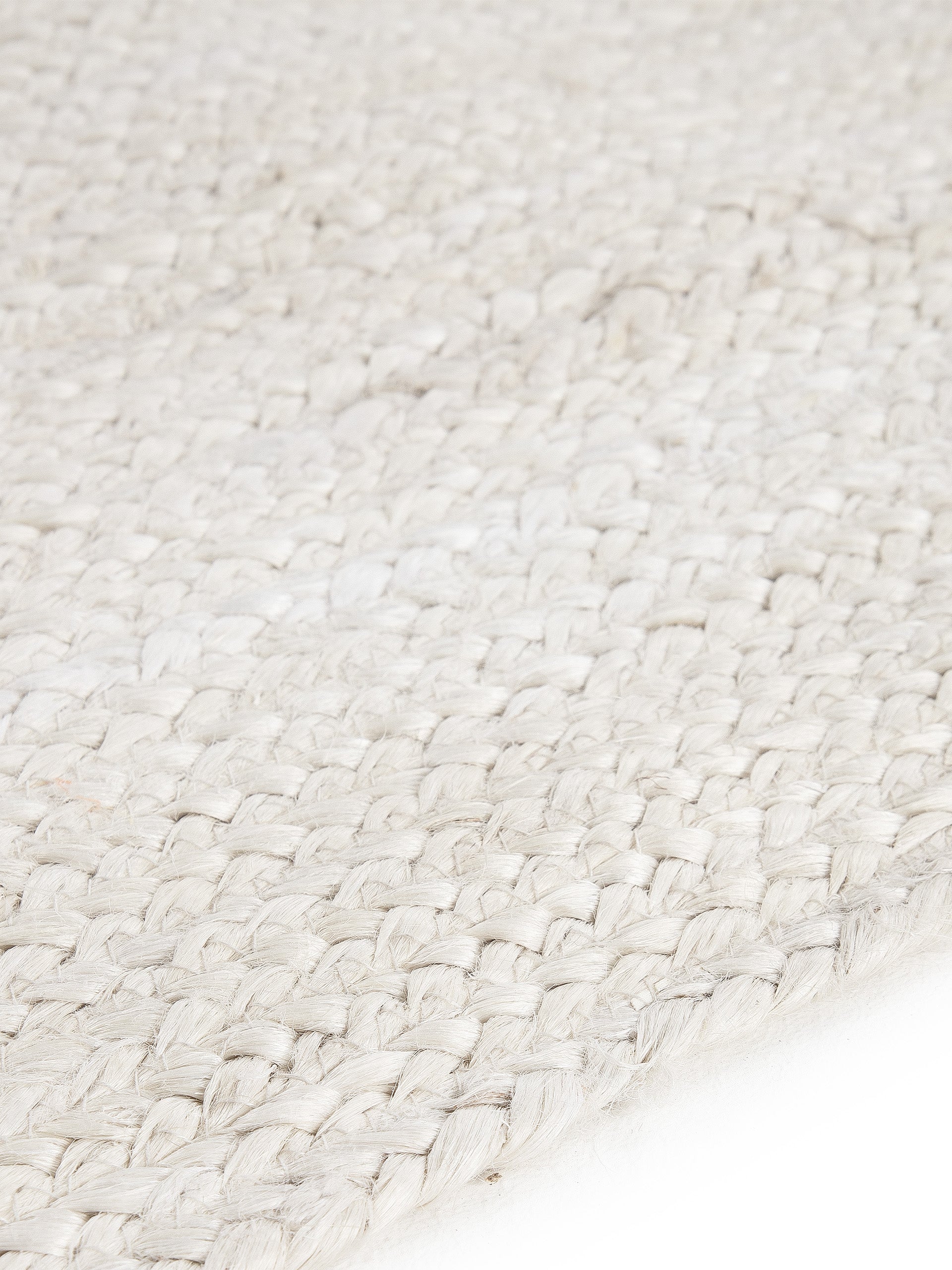 Juteteppich Nele Weiß in weiß aus sisal/jute